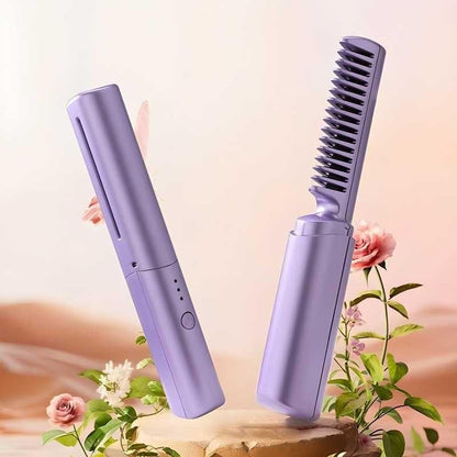 Mini Hair Straightener™ |  Cordless Rechargeable Mini Adjustable Hair Straightener Hot Comb